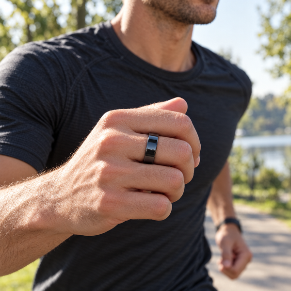 Smart Ring beim Joggen
