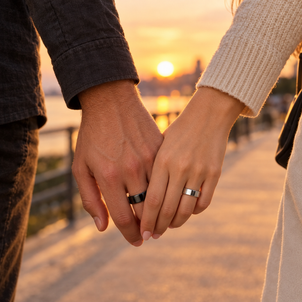 Paar mit Smart Rings